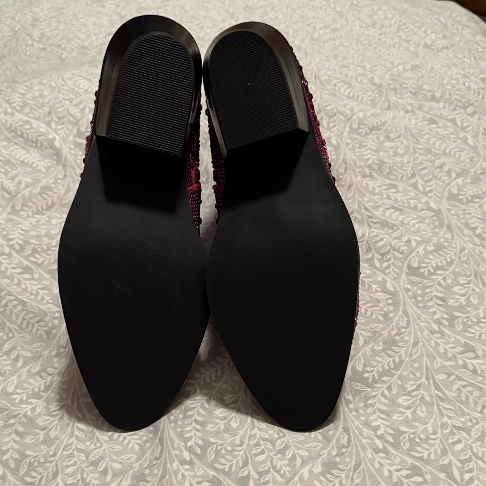 Corkys Fuchsia Rhinestone Ankle Boots Size 8 - Picture 6 of 6